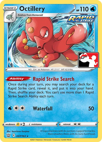 Octillery (037/163) [Paquete de premios Serie Uno] 