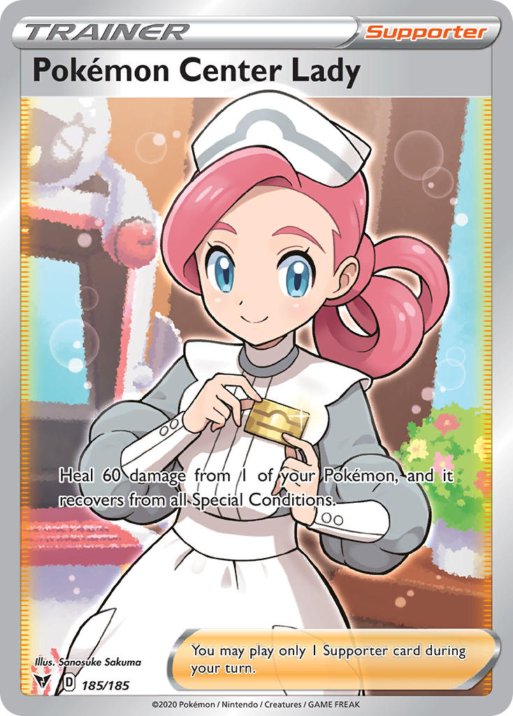 Pokemon Center Lady (185/185) [Espada y escudo: voltaje vivo] 