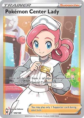 Pokemon Center Lady (185/185) [Espada y escudo: voltaje vivo] 