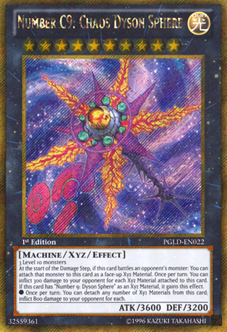 Número C9: Esfera Caos Dyson [PGLD-EN022] Oro Secreto Raro 