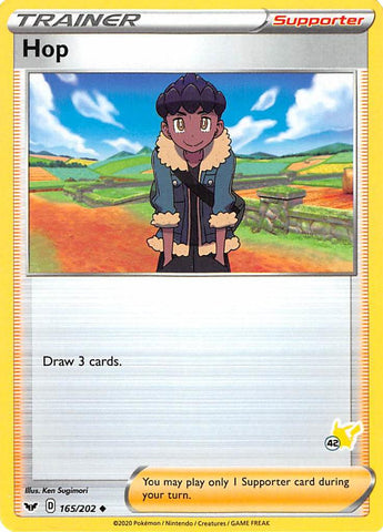 Hop (165/202) (Sello de Pikachu n.° 42) [Battle Academy 2022] 