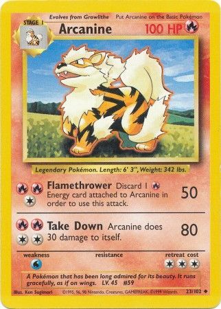 Arcanine (23/102) [Conjunto básico ilimitado] 
