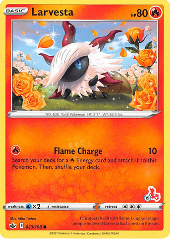 Larvesta (23/198) (Sello de Cinderace n.° 19) [Battle Academy 2022] 