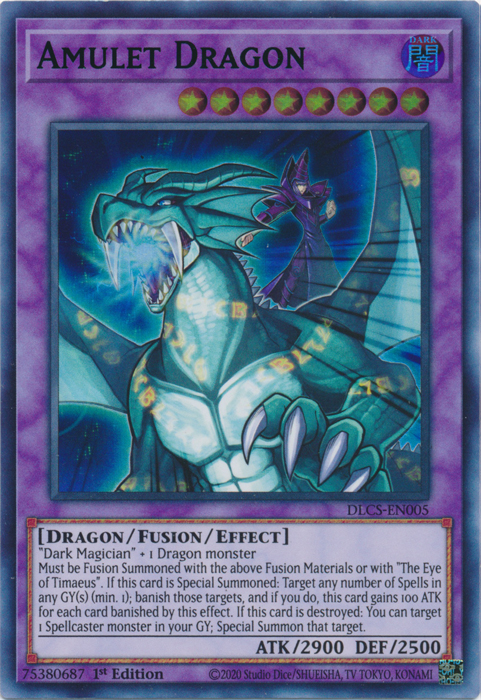 Dragón Amuleto (Verde) [DLCS-EN005] Ultra Raro 