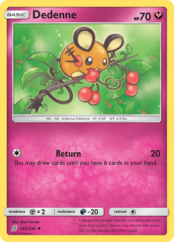 Dedenne (145/236) [Sol y Luna: Mentes unificadas] 