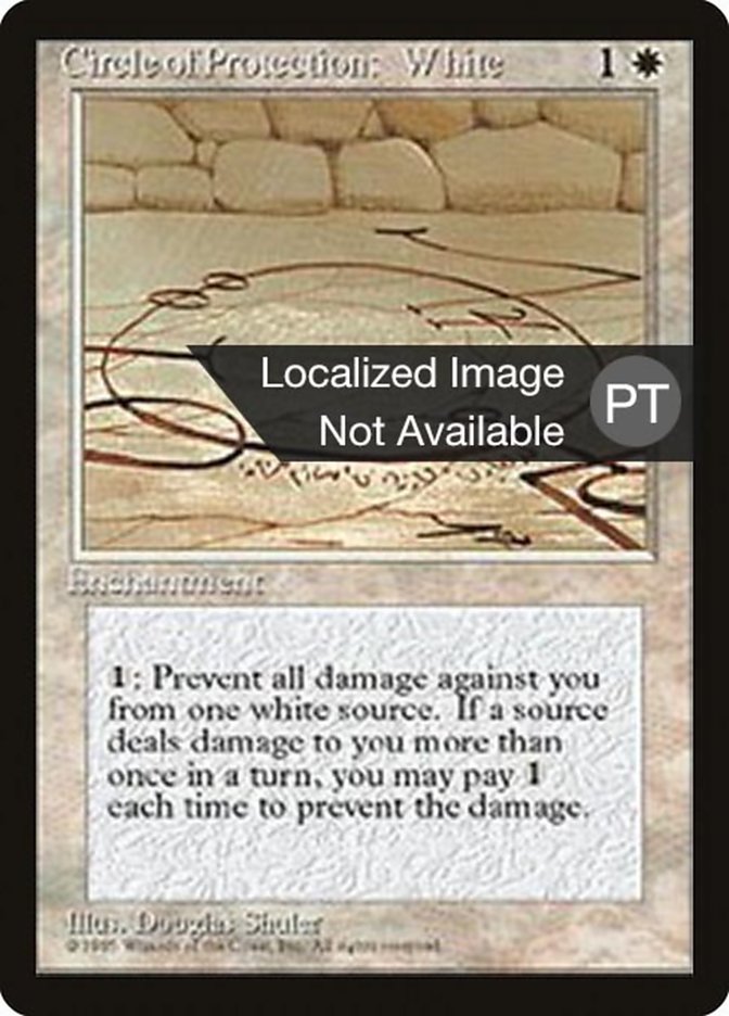 Círculo de protección: blanco [Cuarta edición (borde negro extranjero)] 