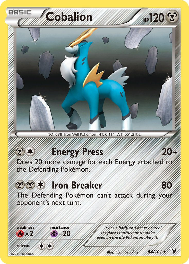 Cobalion (84/101) (Exclusivo de Battle Arena Deck) (Exclusivo de Deck temático) [Blanco y negro: Victorias nobles] 