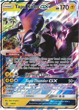 Tapu Koko GX (SM50) (Tarjeta Jumbo) [Sol y Luna: Promociones Black Star] 