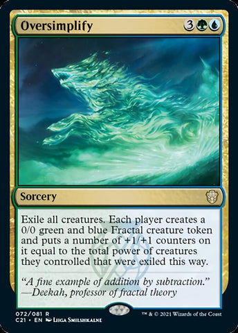 Simplificar demasiado [Commander 2021] 