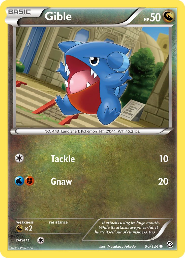 Gible (86/124) [Blanco y negro: Dragones exaltados] 
