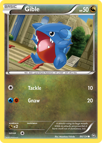 Gible (86/124) [Blanco y negro: Dragones exaltados] 