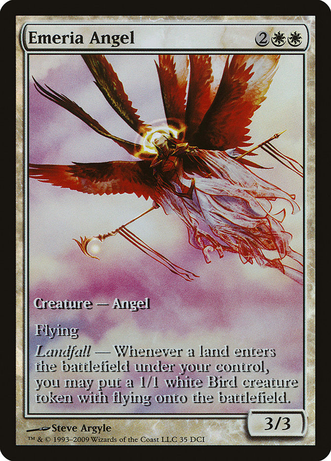 Emeria Angel (Día del juego) (Arte extendido) [Zendikar Promos] 