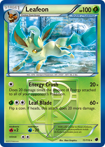 Leafeon (11/116) [Blanco y negro: Congelación de plasma] 