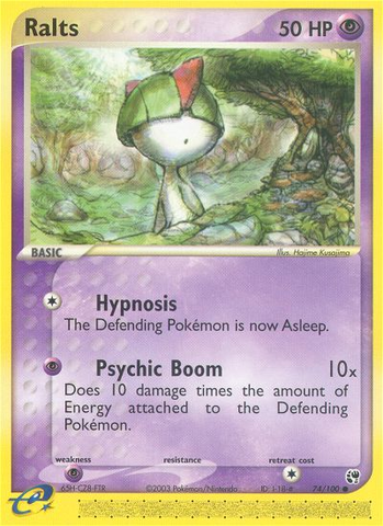 Ralts (74/100) [EX: Tormenta de arena] 