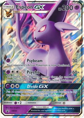 Espeon GX (SM35) (Tarjeta Jumbo) [Sol y Luna: Promociones Black Star] 