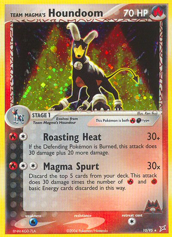 Houndoom del equipo Magma (10/95) [EX: Equipo Magma vs Equipo Aqua] 