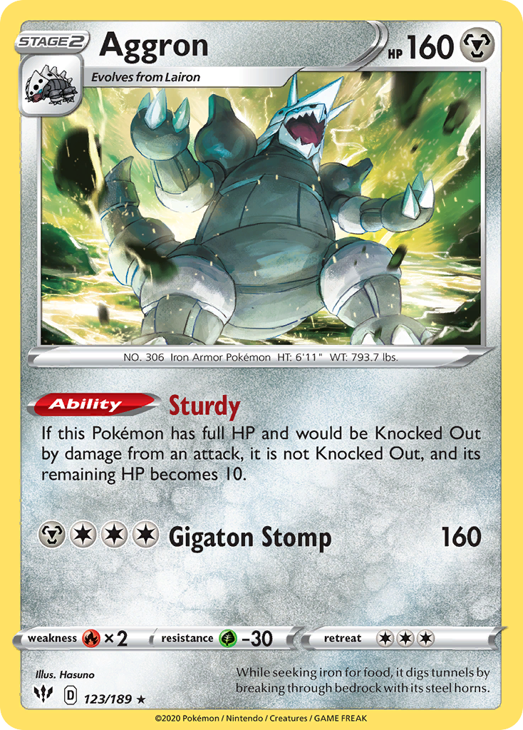 Aggron (123/189) [Espada y escudo: Oscuridad en llamas] 