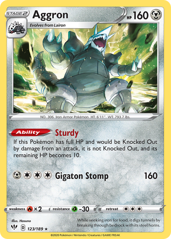 Aggron (123/189) [Espada y escudo: Oscuridad en llamas] 