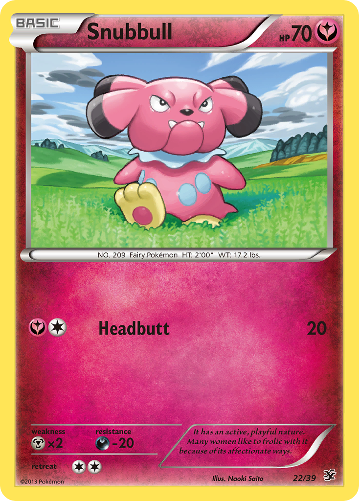 Snubbull (22/39) [XY: Conjunto inicial de Kalos] 