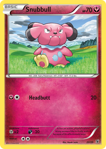 Snubbull (22/39) [XY: Conjunto inicial de Kalos] 