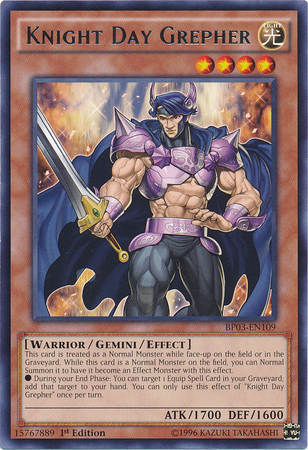 Knight Day Grepher [BP03-EN109] Raro 
