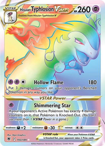 Hisuian Typhlosion VSTAR (193/189) [Espada y escudo: Resplandor astral] 