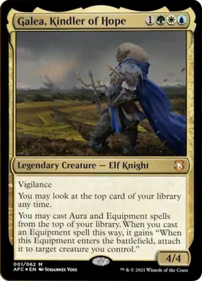 Galea, Kindler of Hope (Display Commander) [Dragones y Mazmorras: Aventuras en los Reinos Olvidados Commander] 
