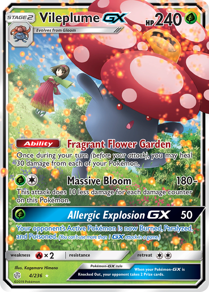 Vileplume GX (4/236) [Sol y Luna: Eclipse cósmico] 