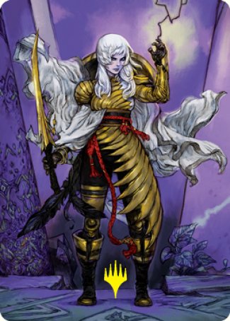 Tarjeta artística The Wandering Emperor 1 (firma estampada en oro) [Kamigawa: Neon Dynasty Art Series] 