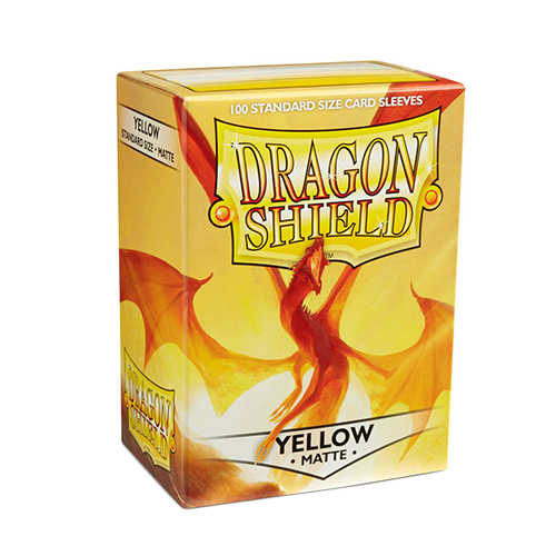Dragon Shield Sleeves - Matte Yellow (100 Protectores)